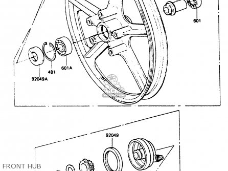 FRONT HUB - AR50C3 1985 EUROPE UK GR ST