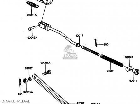 BRAKE PEDAL - AR50C3 1985 EUROPE UK GR ST