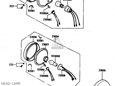 HEAD LAMP - AR50C3 1985 EUROPE UK GR ST