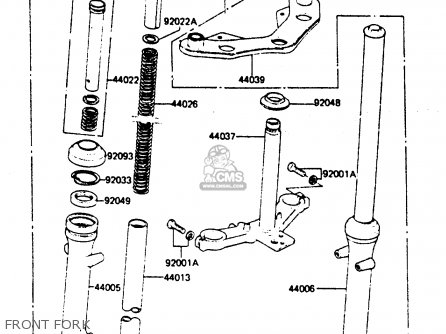FRONT FORK - AR50C3 1985 EUROPE UK GR ST