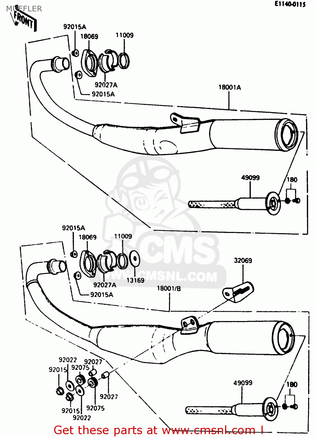 MUFFLER AR50C4 1986 EUROPE UK GR