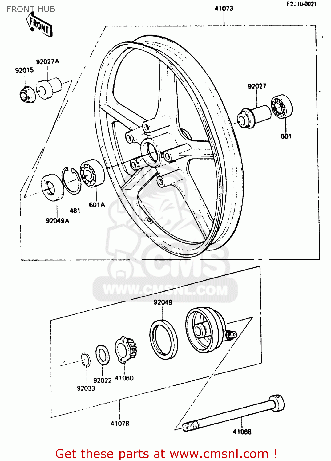 FRONT HUB AR50C4 1986 EUROPE UK GR
