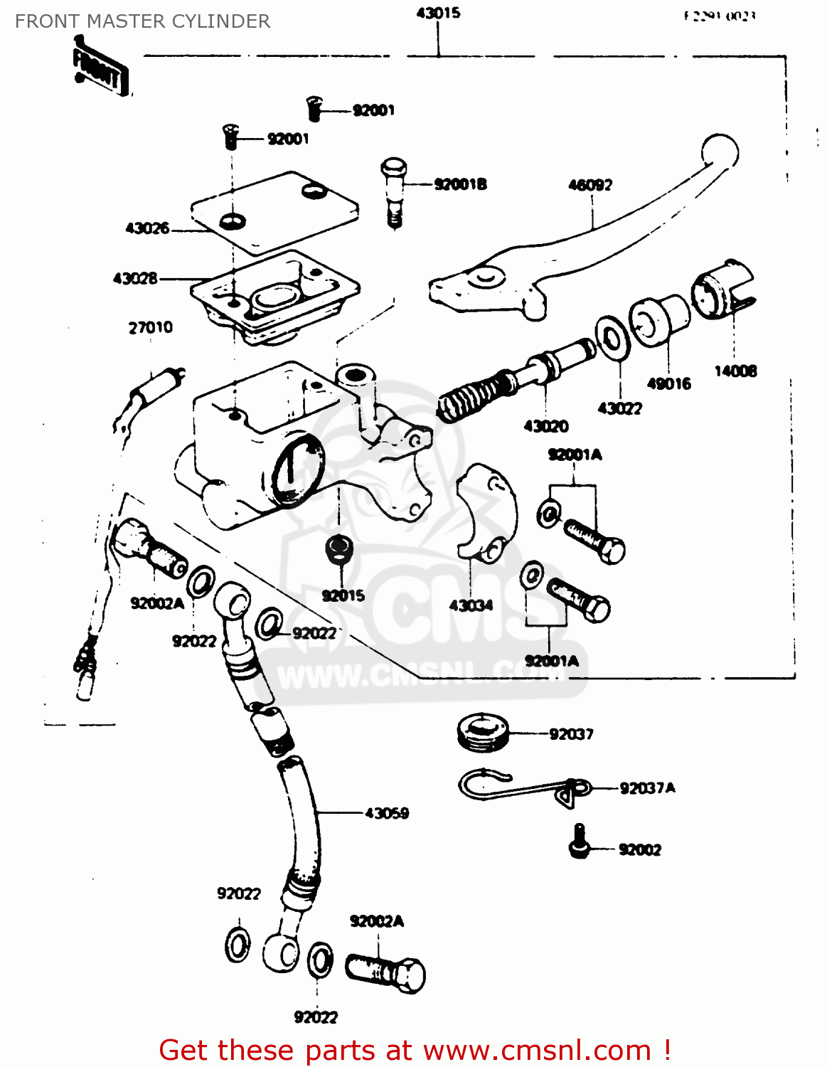 FRONT MASTER CYLINDER AR50C4 1986 EUROPE UK GR