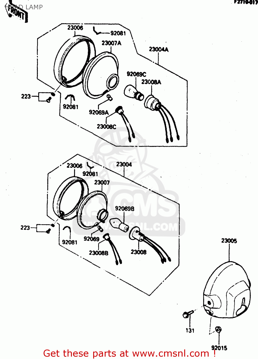 HEAD LAMP AR50C4 1986 EUROPE UK GR