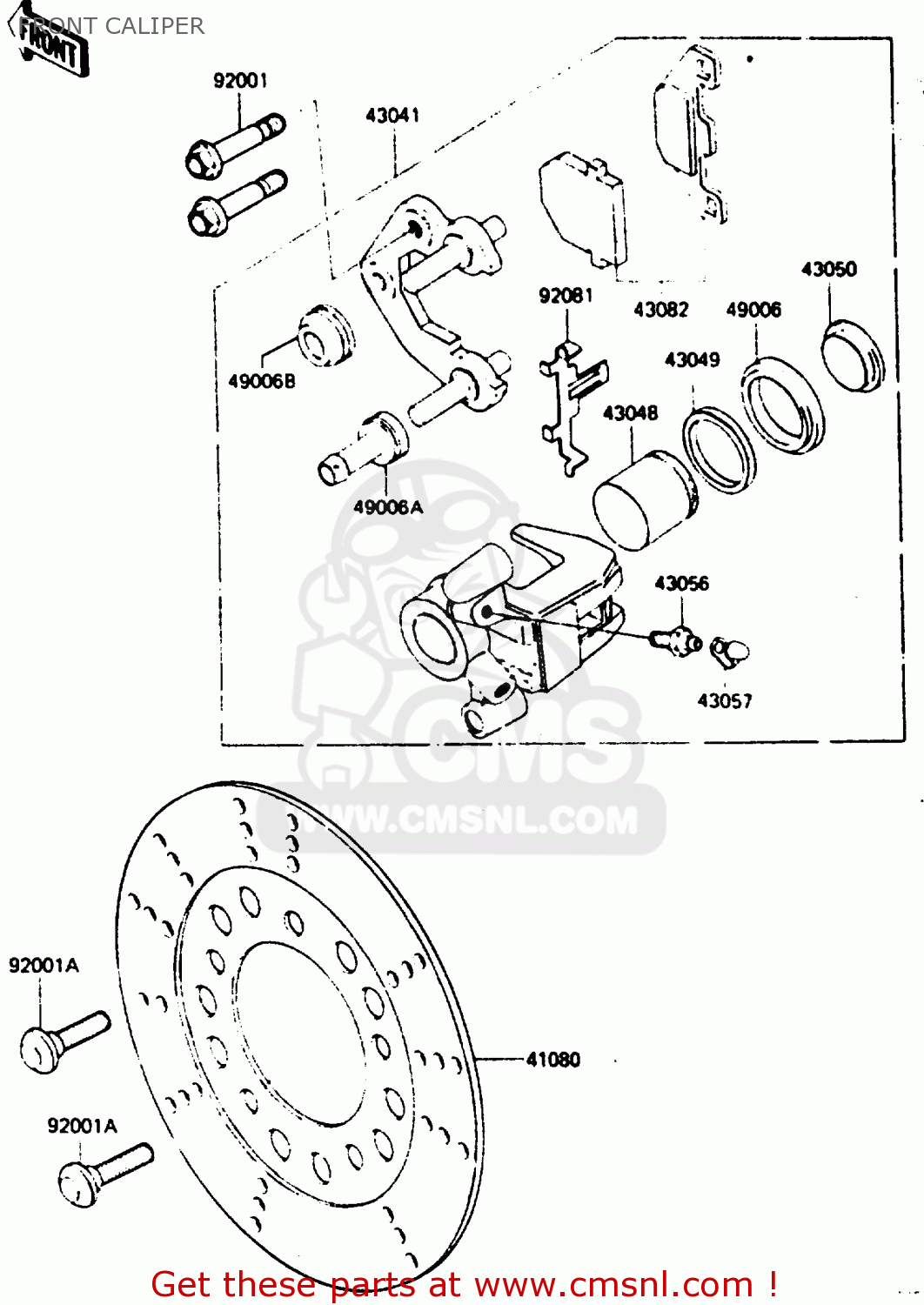 FRONT CALIPER AR50C4 1986 EUROPE UK GR