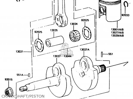 CRANKSHAFT/PISTON - AR50C4 1986 EUROPE UK GR