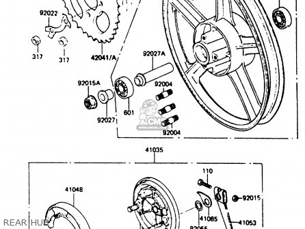 REAR HUB - AR50C4 1986 EUROPE UK GR