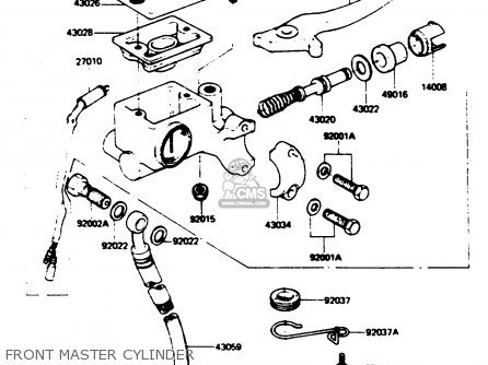 FRONT MASTER CYLINDER - AR50C4 1986 EUROPE UK GR
