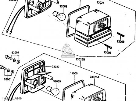 TAIL LAMP - AR50C4 1986 EUROPE UK GR
