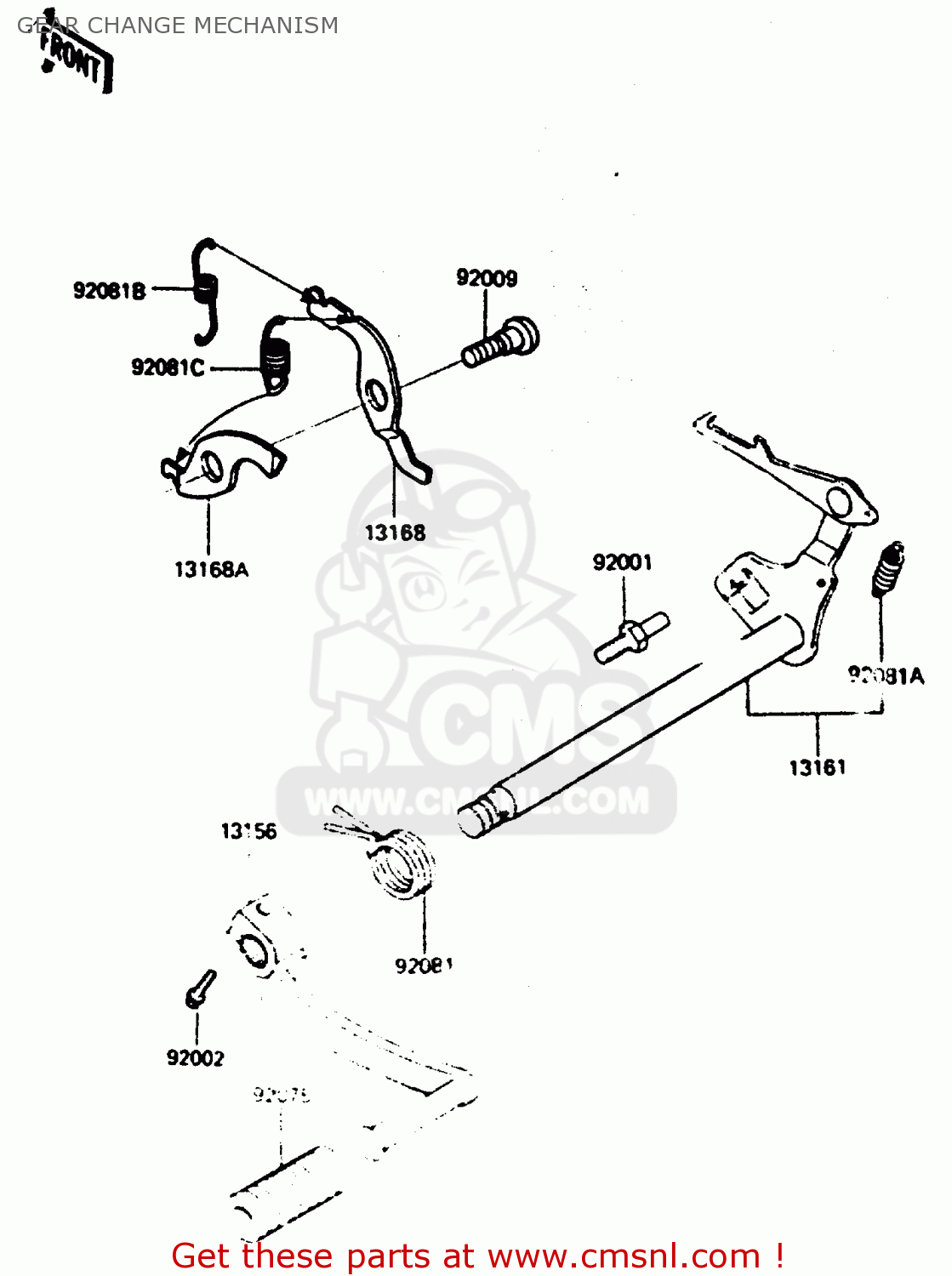 GEAR CHANGE MECHANISM AR50C5 1987 EUROPE UK GR