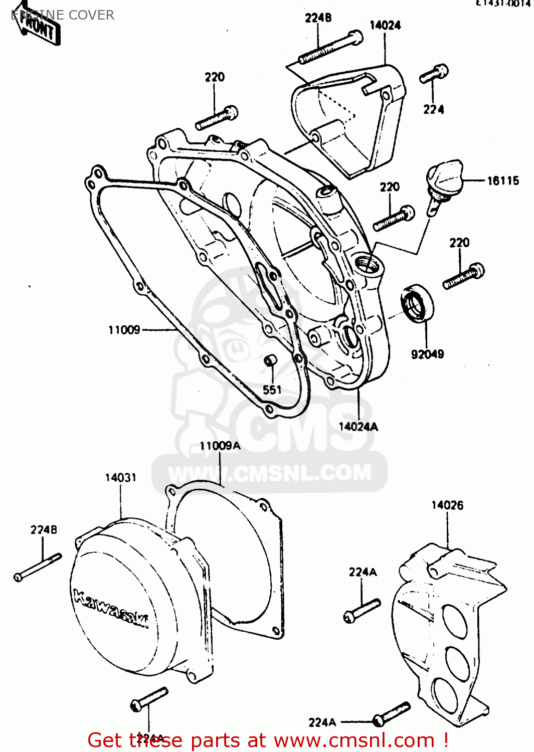 ENGINE COVER AR50C5 1987 EUROPE UK GR