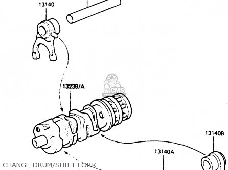 CHANGE DRUM/SHIFT FORK - AR50C5 1987 EUROPE UK GR