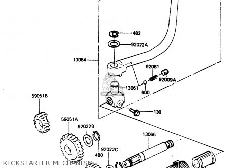 KICKSTARTER MECHANISM - AR50C5 1987 EUROPE UK GR