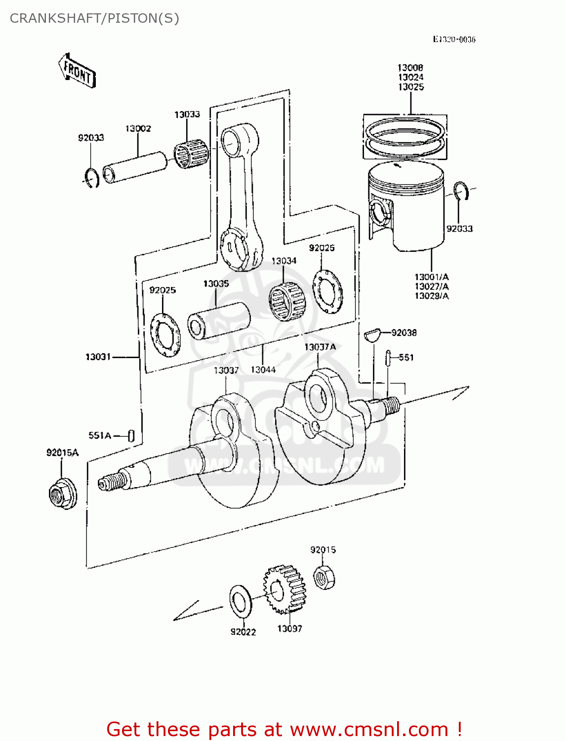 CRANKSHAFT/PISTON(S) AR50C6 1988 EUROPE UK GR