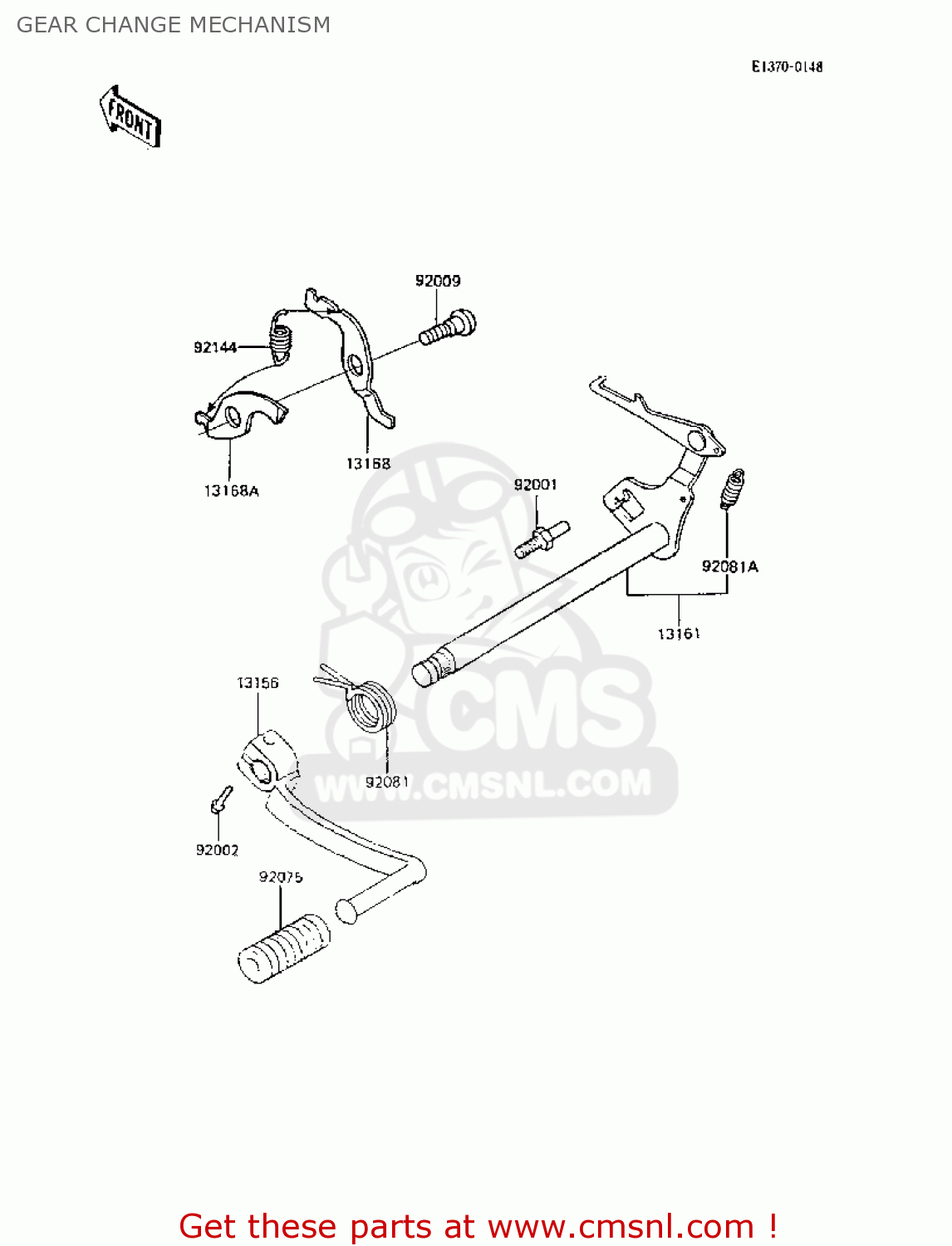 GEAR CHANGE MECHANISM AR50C6 1988 EUROPE UK GR
