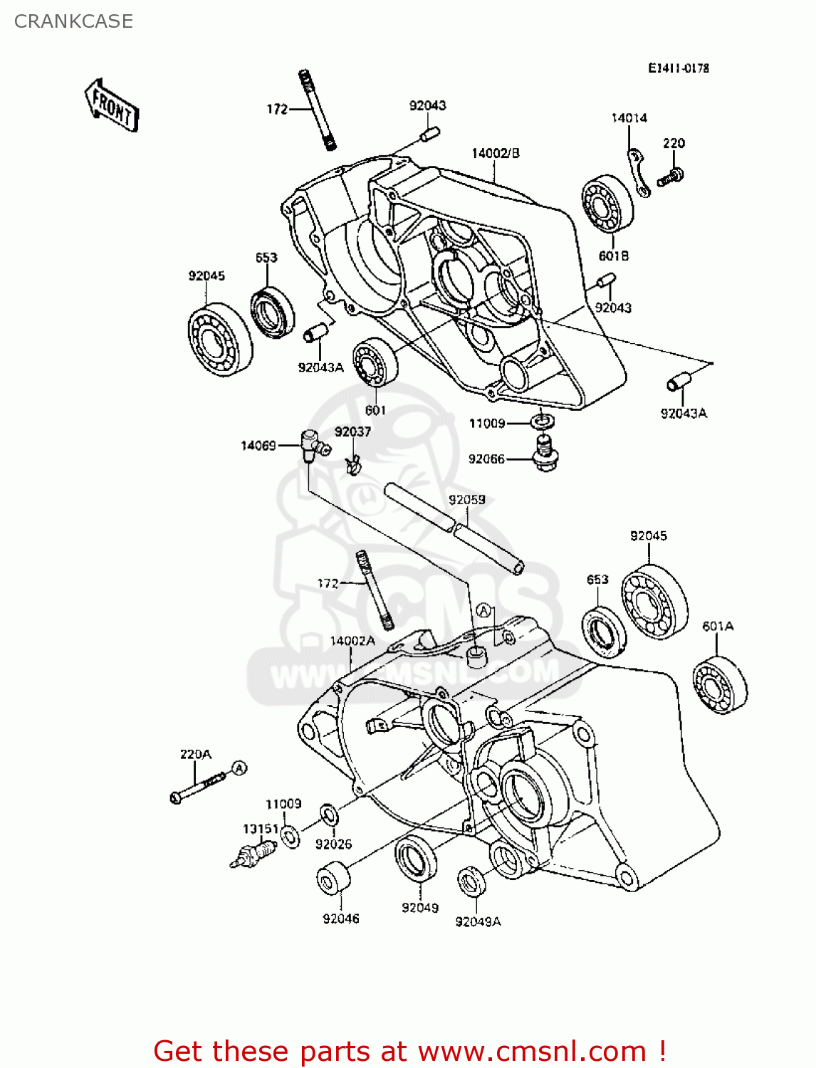 CRANKCASE AR50C6 1988 EUROPE UK GR