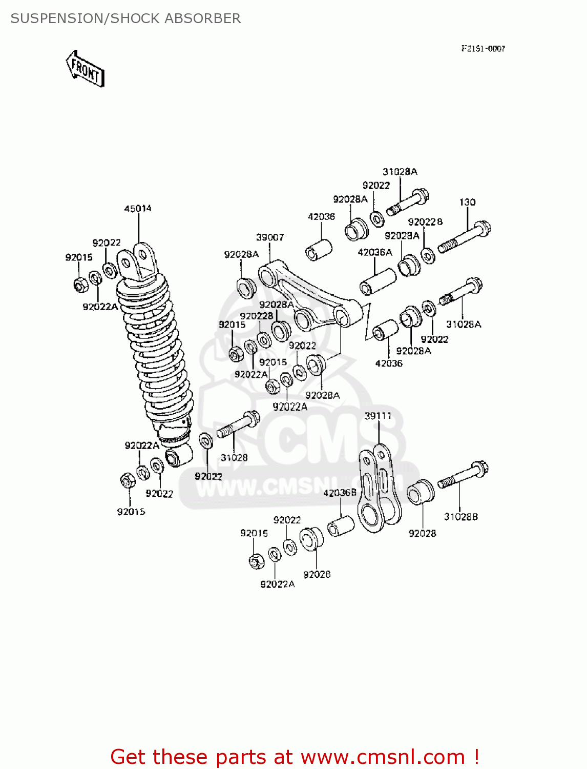 SUSPENSION/SHOCK ABSORBER AR50C6 1988 EUROPE UK GR
