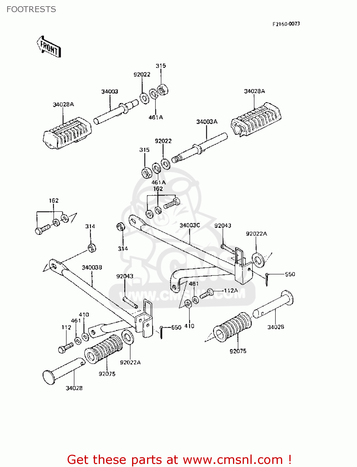 FOOTRESTS AR50C6 1988 EUROPE UK GR