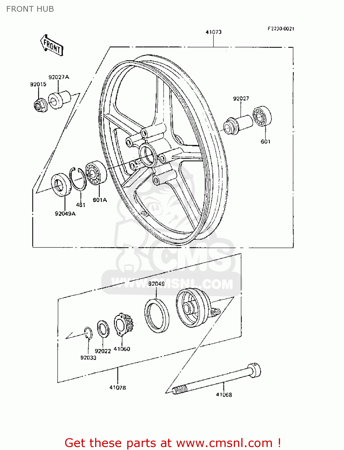 FRONT HUB AR50C6 1988 EUROPE UK GR