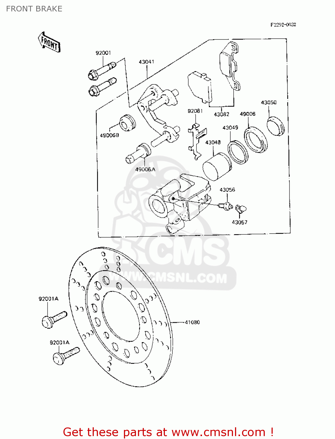 FRONT BRAKE AR50C6 1988 EUROPE UK GR