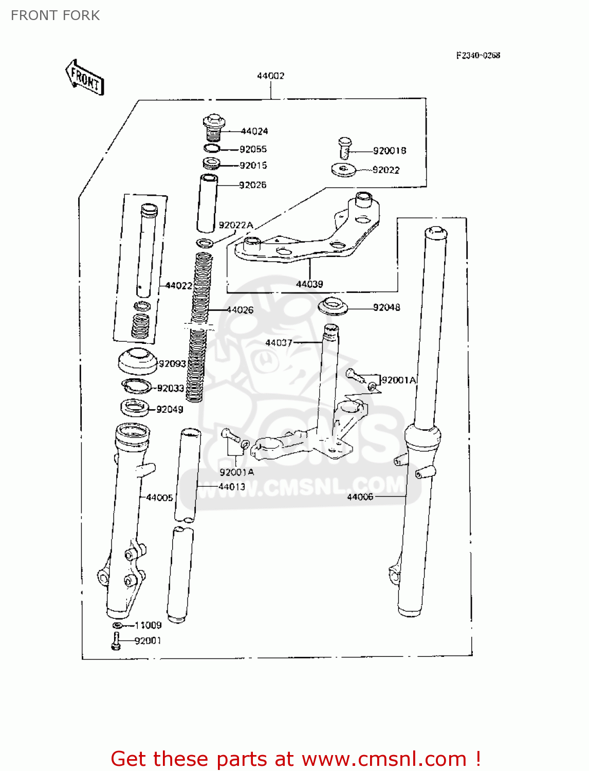 FRONT FORK AR50C6 1988 EUROPE UK GR