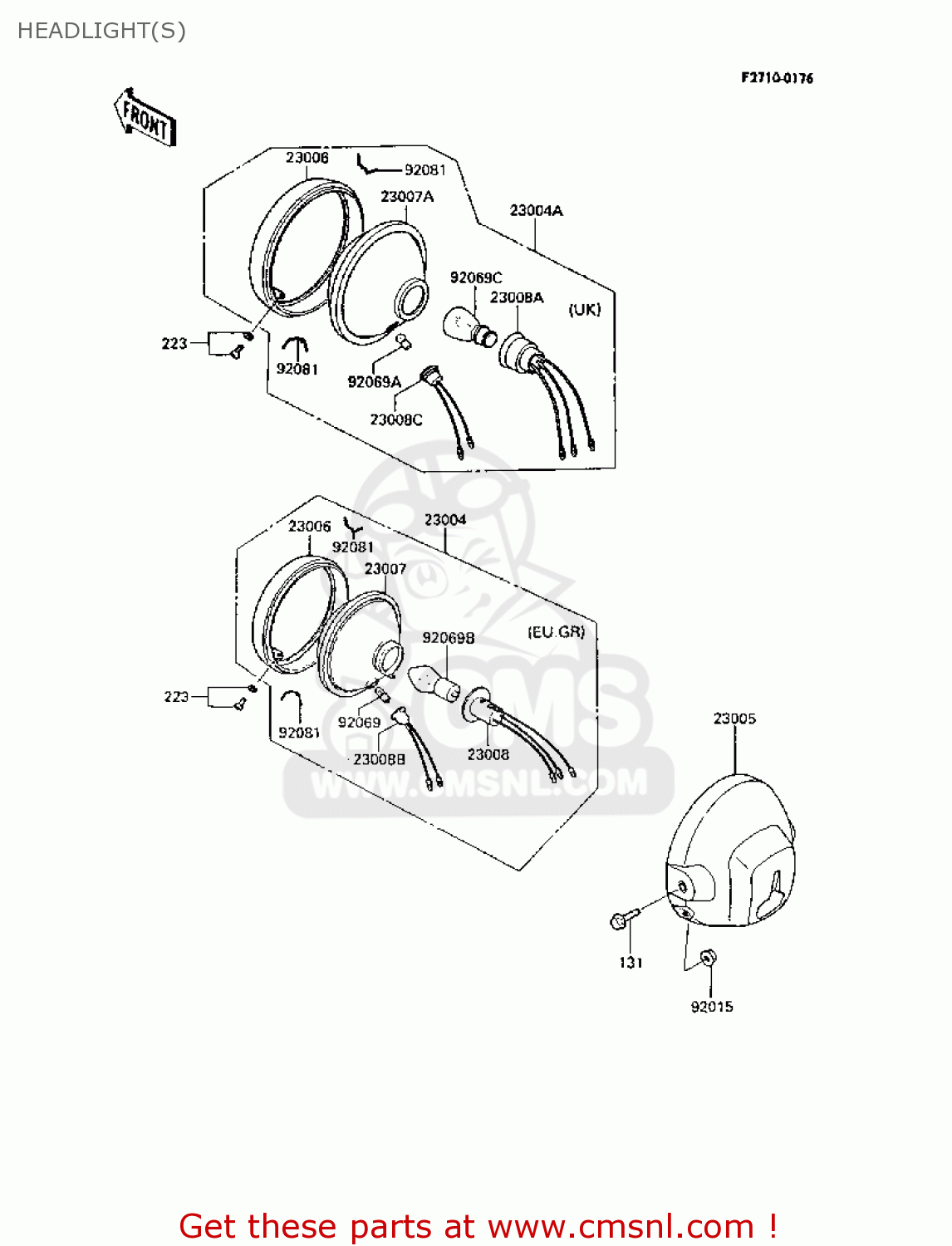 HEADLIGHT(S) AR50C6 1988 EUROPE UK GR