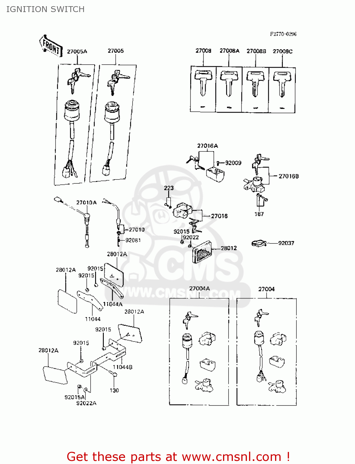 IGNITION SWITCH AR50C6 1988 EUROPE UK GR