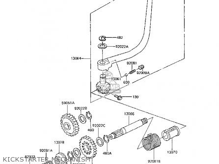 KICKSTARTER MECHANISM - AR50C6 1988 EUROPE UK GR