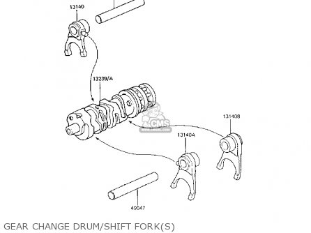 GEAR CHANGE DRUM/SHIFT FORK(S) - AR50C6 1988 EUROPE UK GR
