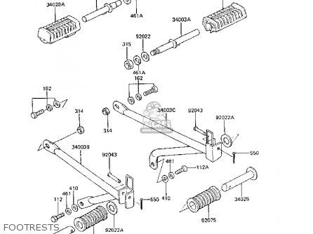 FOOTRESTS - AR50C6 1988 EUROPE UK GR