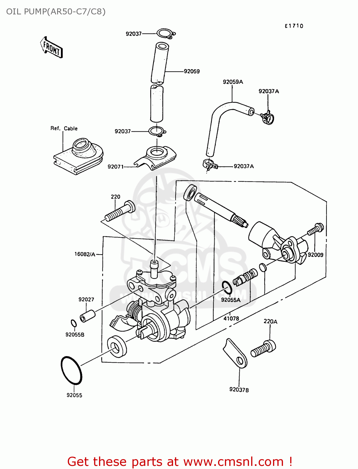 OIL PUMP(AR50-C7/C8) AR50C7 1989 EUROPE UK NL GR SA