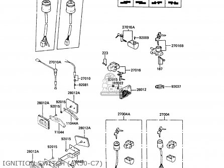 IGNITION SWITCH (AR50-C7) - AR50C7 1989 EUROPE UK NL GR SA