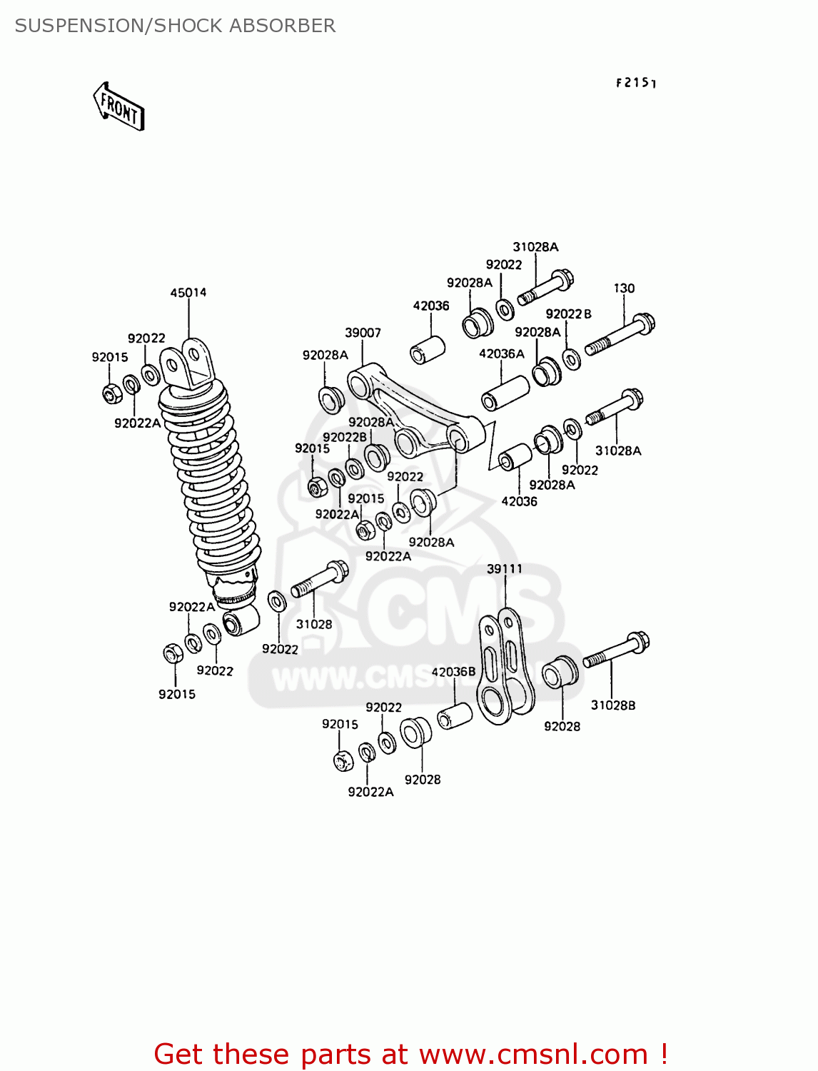 SUSPENSION/SHOCK ABSORBER AR50C8 1990 EUROPE UK NL GR SA