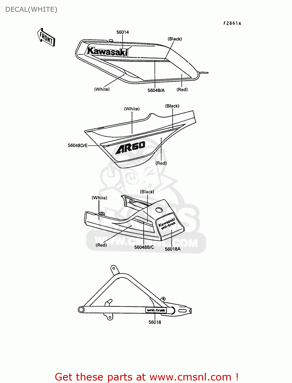 DECAL(WHITE) AR50C8 1990 EUROPE UK NL GR SA