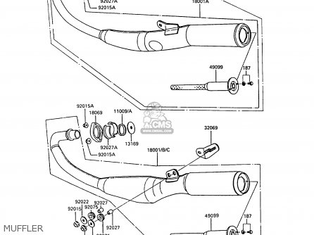 MUFFLER - AR50C8 1990 EUROPE UK NL GR SA