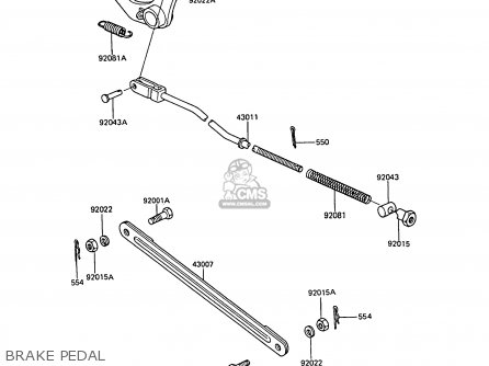 BRAKE PEDAL - AR50C8 1990 EUROPE UK NL GR SA