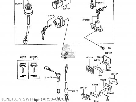 IGNITION SWITCH (AR50-C8/C9) - AR50C8 1990 EUROPE UK NL GR SA