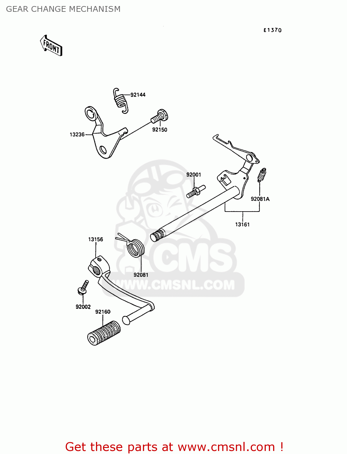 GEAR CHANGE MECHANISM AR50C9 1991 EUROPE UK NL GR