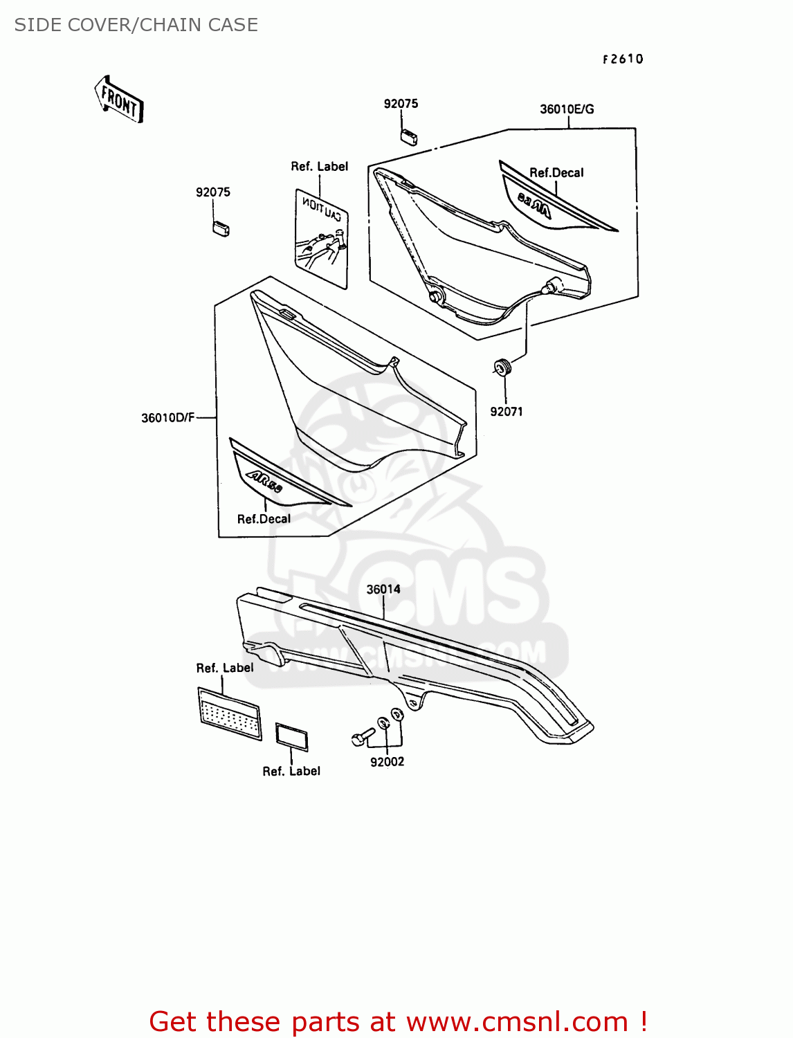 SIDE COVER/CHAIN CASE AR50C9 1991 EUROPE UK NL GR