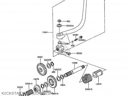 KICKSTARTER MECHANISM - AR50C9 1991 EUROPE UK NL GR