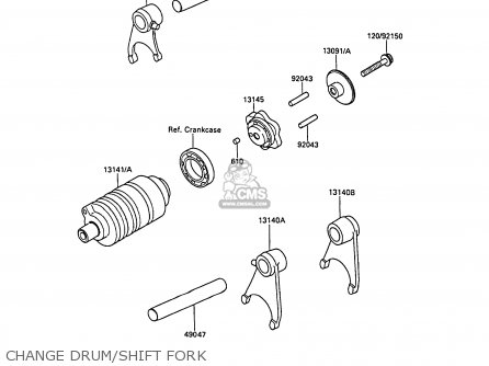CHANGE DRUM/SHIFT FORK - AR50C9 1991 EUROPE UK NL GR