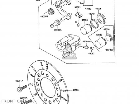 FRONT CALIPER - AR50C9 1991 EUROPE UK NL GR