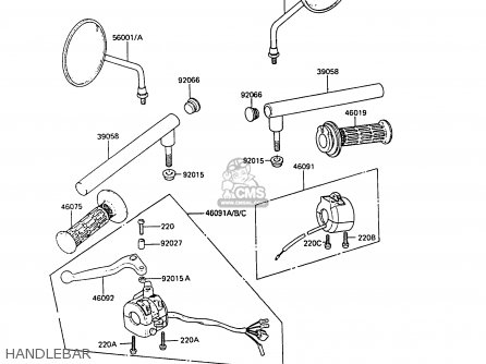 HANDLEBAR - AR50C9 1991 EUROPE UK NL GR