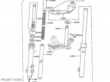 FRONT FORK - AR50C9 1991 EUROPE UK NL GR