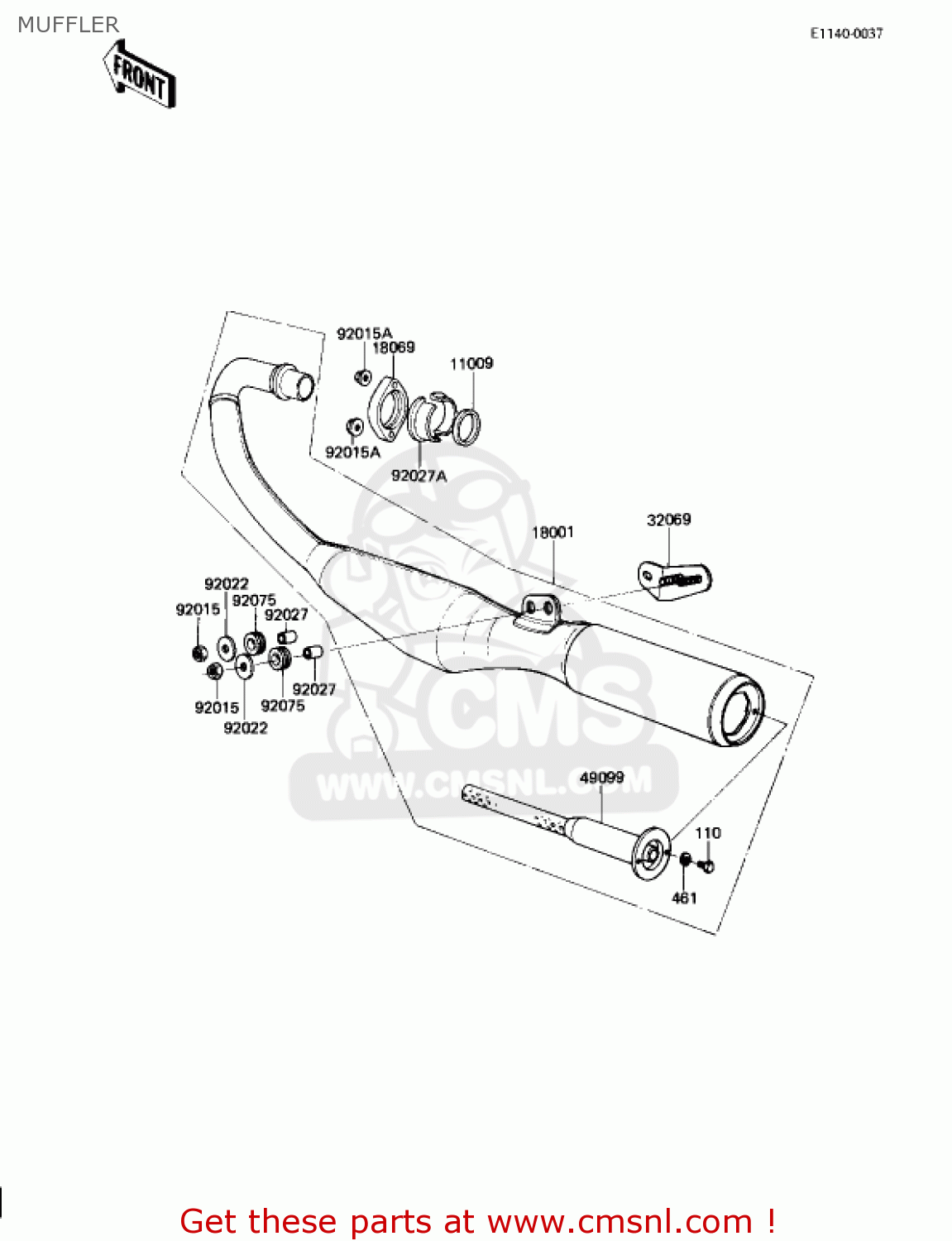 MUFFLER AR80A1 1982 USA