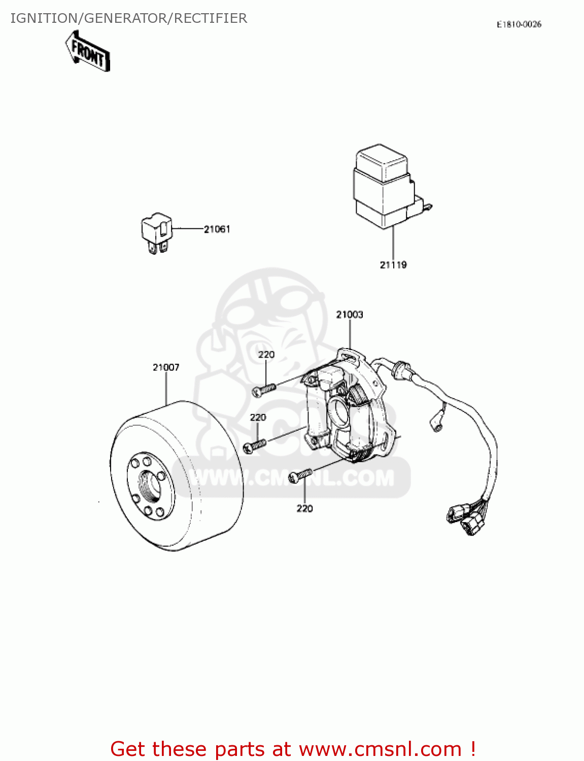 IGNITION/GENERATOR/RECTIFIER AR80A1 1982 USA
