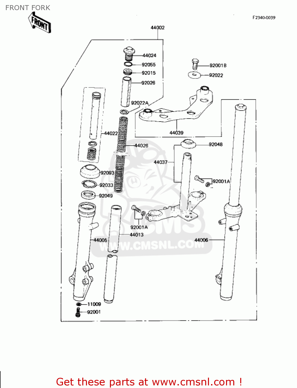 FRONT FORK AR80A1 1982 USA