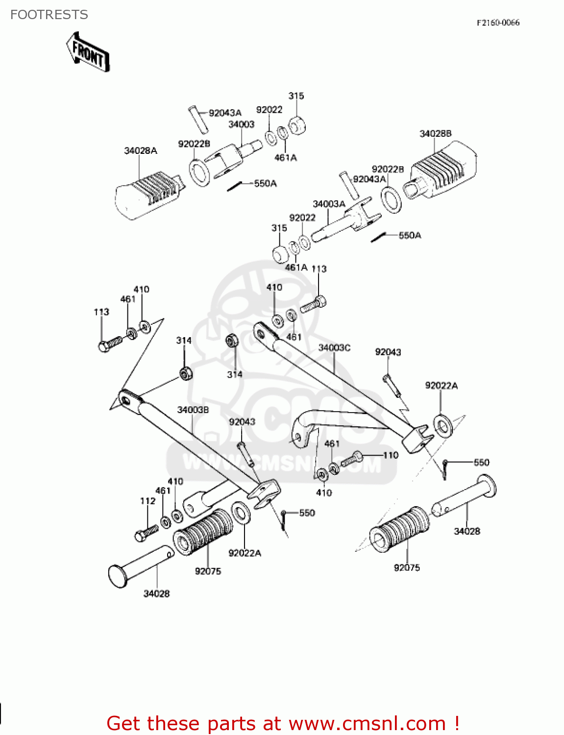 FOOTRESTS AR80A1 1982 USA