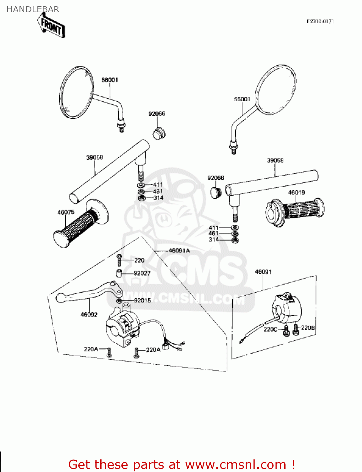 HANDLEBAR AR80A1 1982 USA