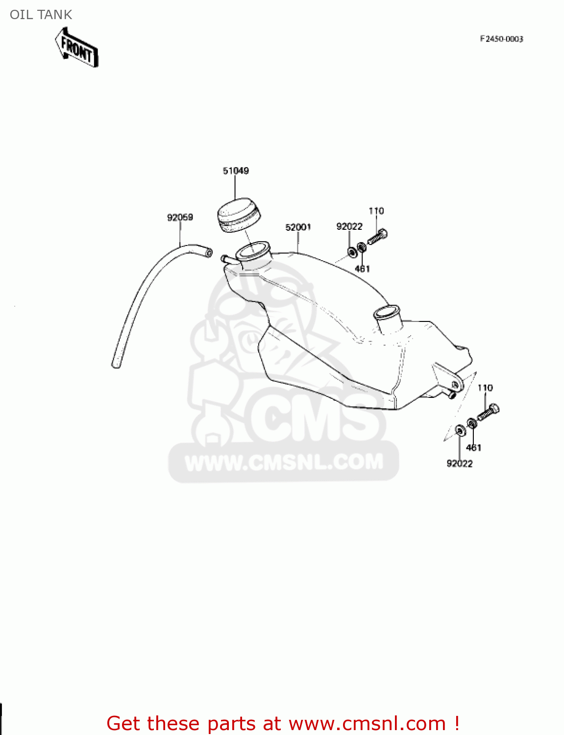 OIL TANK AR80A1 1982 USA